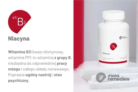 Niacyna (witamina B3) to kluczowy suplement diety dla mózgu i układu nerwowego. Poprawia nastrój i stan psychiczny.